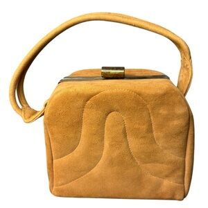 Vintage Small Handbag Marlow Camel Brown Tan Clutch USA